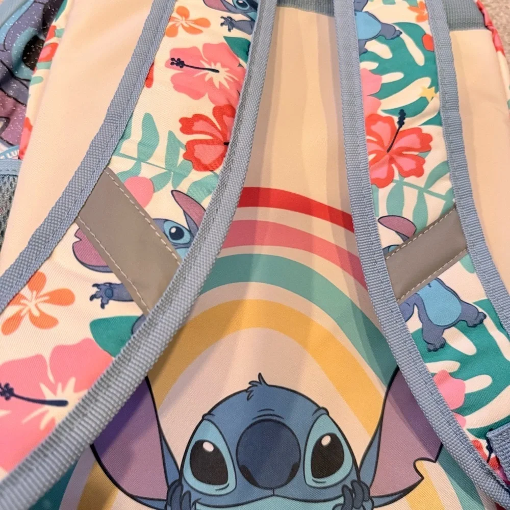 NWT Disney Lilo & Stitch backpack and sequined lunchbox cooler